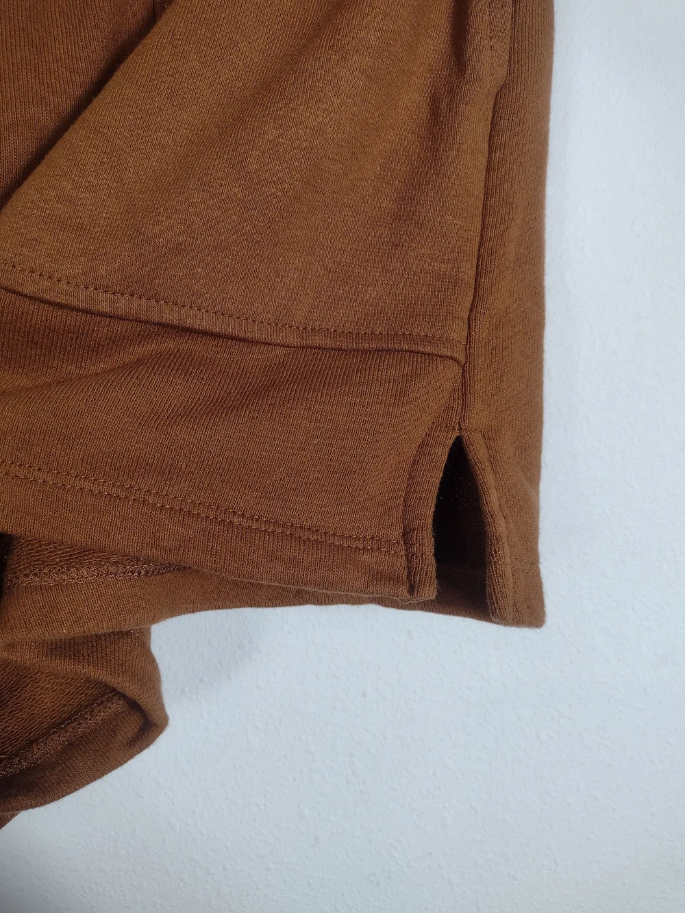 Madewell Front Pocket Cotton-Hemp Pull On Sweatshorts Dried Acorn Orange Brown